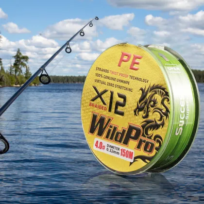 Wear-resistant Anti-bite 12x PE Braided Fishing Line, Green, 0.28mm, 150m