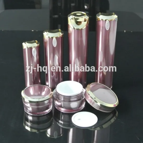 taper acrylic jar and bottle for cosmetic packaging