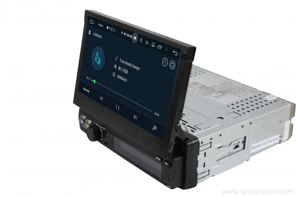 Android 1din auto flip out screen car radio