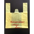 Biodegradable Plastic on Roll Red T-Shirt Shopping Bag with Vest Carrier Handle