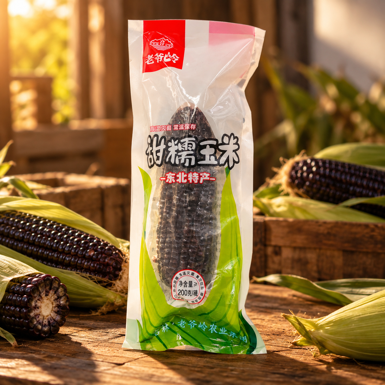 Bagged sweet and sticky black corn3