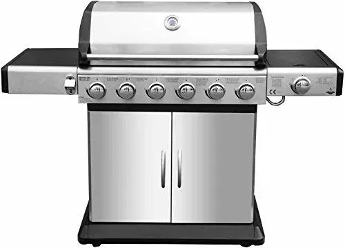 Multifunctional 6 Burners Stainless Steel Made Gas Grill with Side Burners