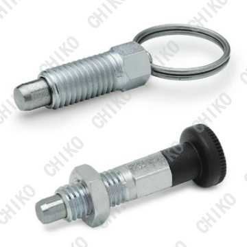 Stainless Steel Indexing Plungers with and without Rest Position, Lifting Ring, and Wire Loop