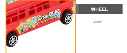 Hot Sale 21CM friction bus car toys
