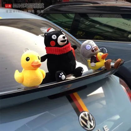 Brand New Fashion Cool decoration lovely Kumamoto bear spiderman little yellow duck Style Toy Mini Cooper Car Accessories