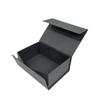 Luxury Magnetic Foldable Black Cardboard Gift Boxes Packaging