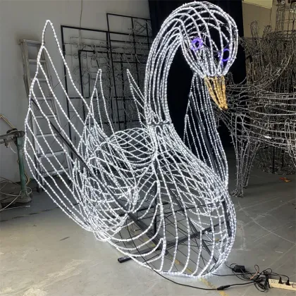 STARKING Customized 3D LED Christmas Lights - Iron Whooper Swans Motif