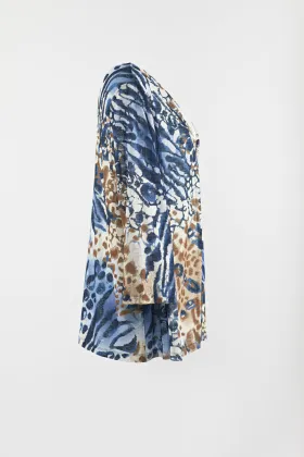 Printed textured 2 fer 1 outwear