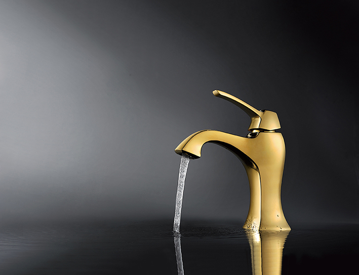 gold bathroom faucets