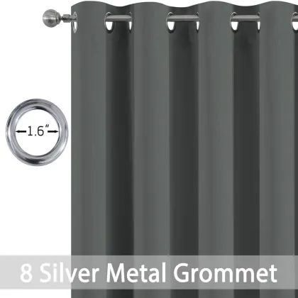 Dark Grey Blackout Curtains