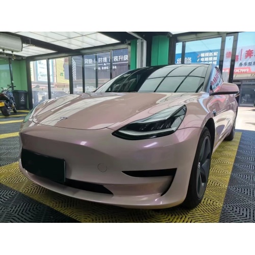 TPU Rouge Pink Glossy Car Vinyl Wrap