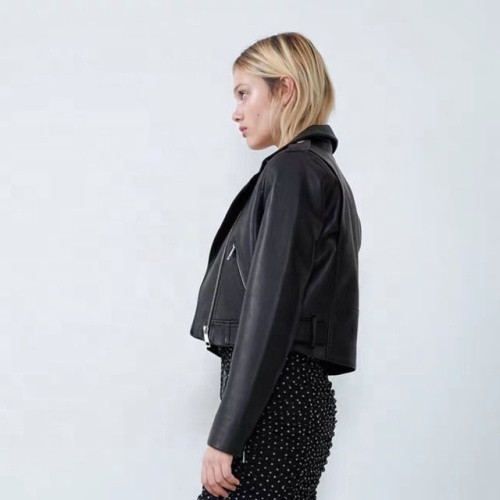 Women Slim Punk Leather Coat