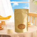 Doypack White Kraft Paper pequeñas bolsas de café de café verde con ventana