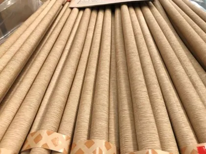 Natural Brown Crepe Paper Tube for Insulation