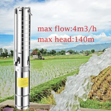 1.76HP Solar Submersible Water Pump: High Pressure DC 96V/12V Multistage Pump