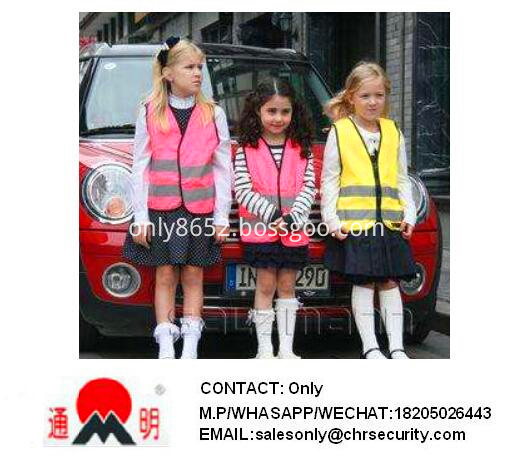 Care for children - reflective vests go into the campus