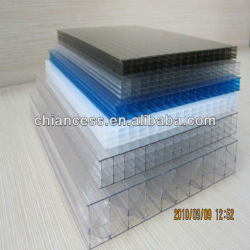 4 wall polycarbonate hollow pc ceiling sheet as roofs/window/shade