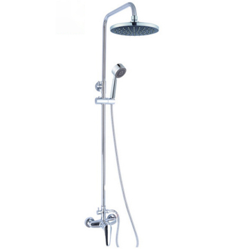 Modern Chrome 2-Way Brass Shower Mixer Set with Ceramic Valve Core