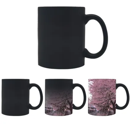 Temperature Sensitive Color Changing Thermo Mug - Funny Ceramic Cup