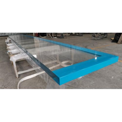 Hoja acrílica transparente 120 mm para piscina al aire libre
