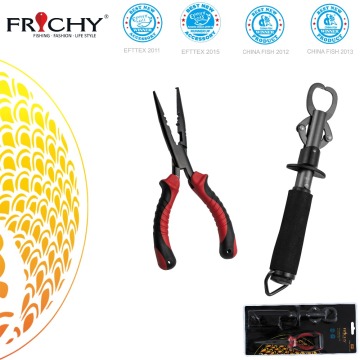 X84 2pcs Fishing Tools Combo with Stainless Steel Fish Lip Grip and Split Ring Pliers China Manufacture