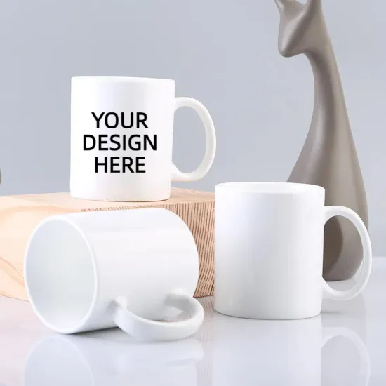 Customizable 11 Oz Porcelain White Christmas Sublimation Blank Ceramic Cups with Custom Logo Printing - Wholesale Y725 Manufacturer