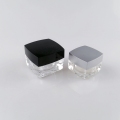 Τετράγωνο διαφανές ακρυλικό βάζο κρέμας για συσκευασίες καλλυντικών