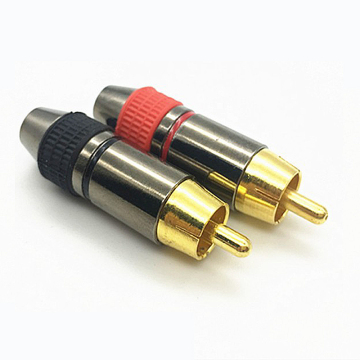 Hot Selling Gold RCA Connector Hi-Fi Audio Phono Subwoofer Speaker Plug (Male to Male) for Audio Cable
