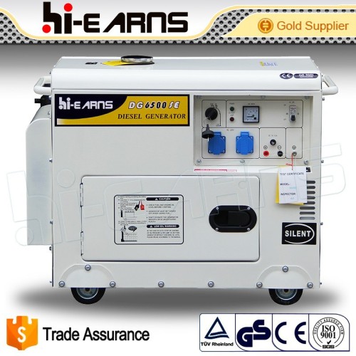 5KW Air-cooled Super silent gasoline generator GG6500S white color three phase