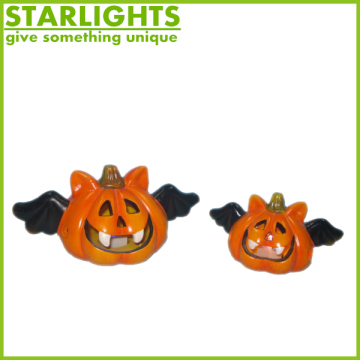 Ceramic Pumpkin Candle Holder/ Halloween Pumpkin