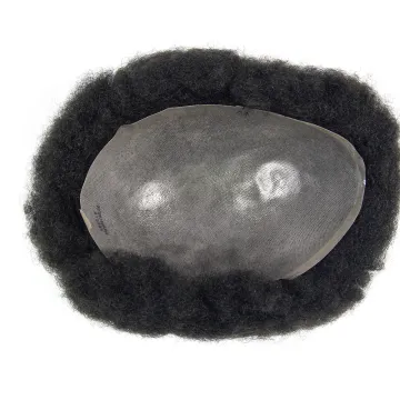 100% human hair afro toupee Brazilian African virgin human hair toupee hair for men