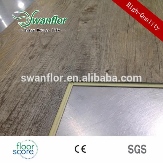 2015 new design waterproof anti bacteria wood looking pvc lvt vinyl flooring click