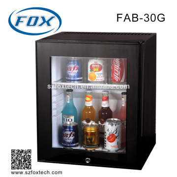 30L high quality glass door hotel fridge from FOX Technology