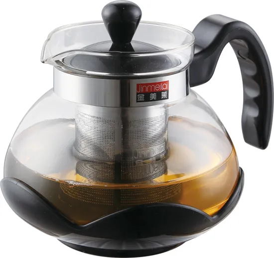 borosilicate glass tea sets ,three colors available,glass tea pot with infuser