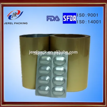 FDA Certificated Printed Alu Alu Foil/Cold Forming Aluminum Foil/Alu Alu Bottom Foil