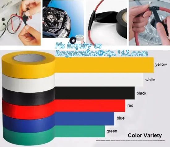 Professional Grade UL Listed Assorted Rainbow Colors PVC Electrical, Pressure-Sensitive PVC Insulation Tape, PVC Insulation Pipe