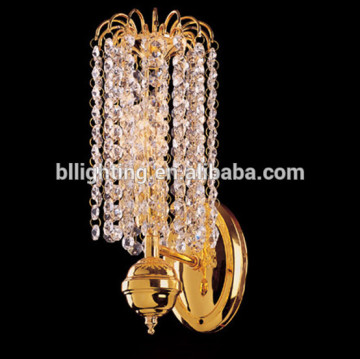 Cheaper Indoor crystal wall sconce gold