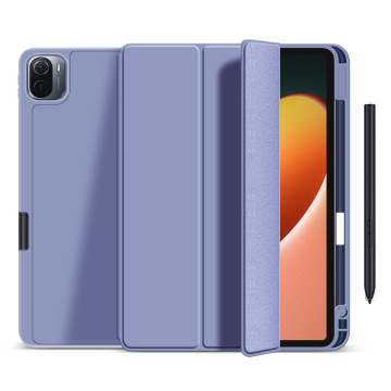 PU Leather Soft TPU Silicone Pencil Holder Trifold Case for Xiaomi Pad 6 11 Inch 2023