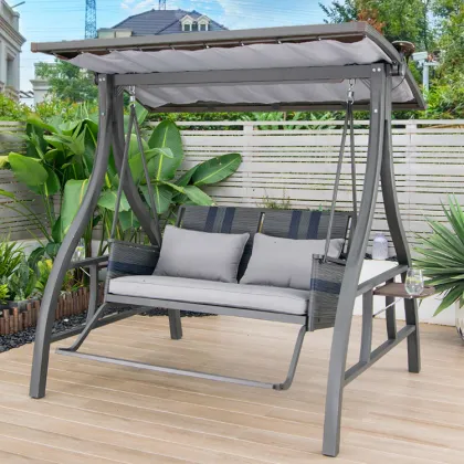 2 Seater Outdoor Patio Swing with Cushions - Modern Patio Swings Furniture