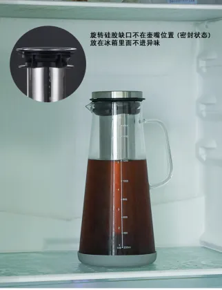 Large Capacity Cold Brew Coffee & Iced Tea Maker with Glass Carafe