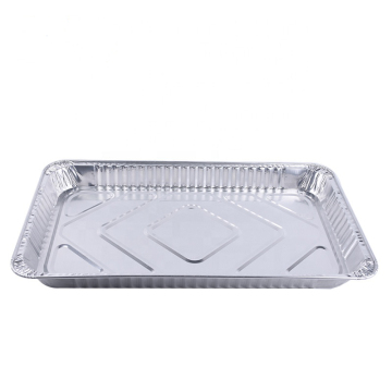 Grands plateaux de papier d'aluminium profond avec couvercles