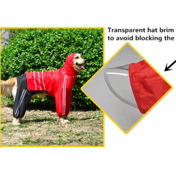 Large Dog Double Layer Hoodie Raincoat