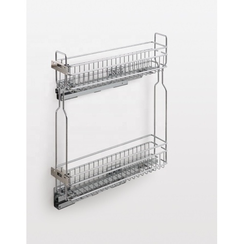 Rack de glissière de cuisine petit panier de rangement en fil