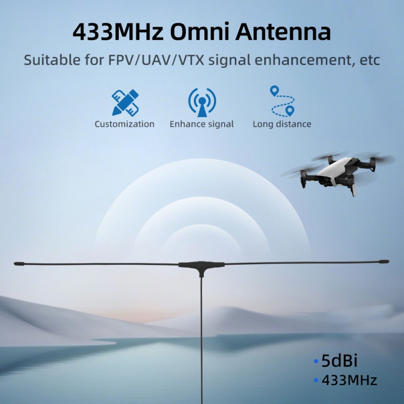 433MHz T Type FPV Drone. Antenna 6