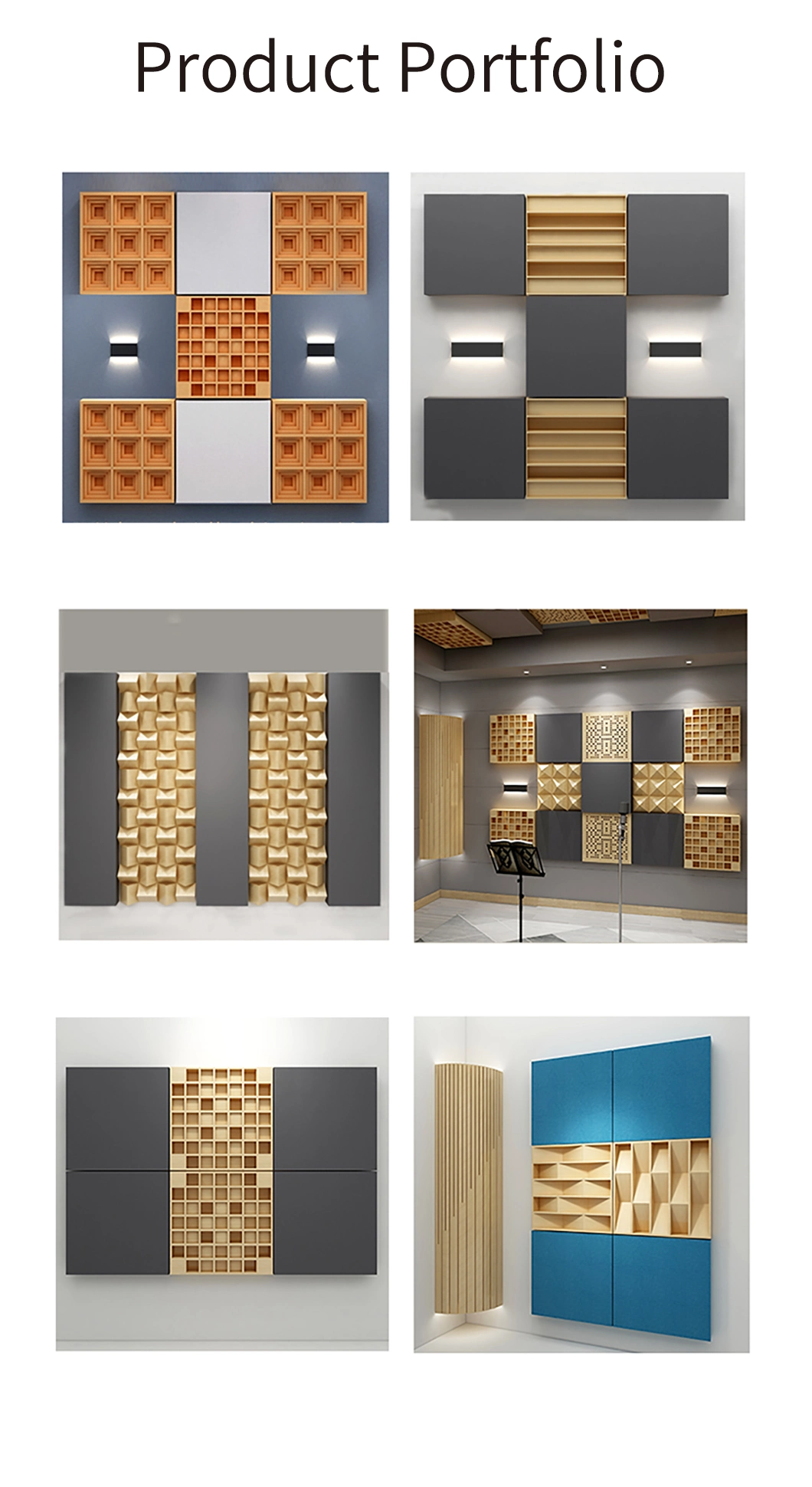 Wall Panel Studio Treatment Panel Wood Wall Art Sound Diffuser for Home Cinema