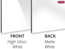 Aluminium composite panel High Gloss White