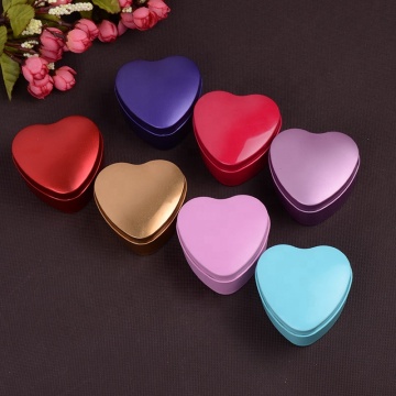 Multi-Color Heart Shape Birthday Wedding Gift Tin Candy Box