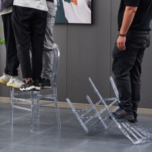 Wedding Chair Luxury PC Crystal Resin Acrylic Wedding Chair Supplier