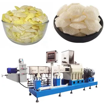 Single Screw Fried Papad Pani Puri Snack Production Line