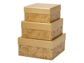 Extra large different sized paper cardboard nested boxes
